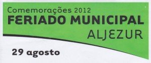 Feriado Municipal Aljezur 29 agosto