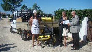 Charity Bar Walk Wheelchair PresentationCheque)