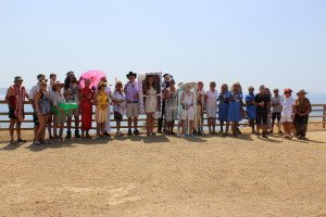 The walkers prepare to set off